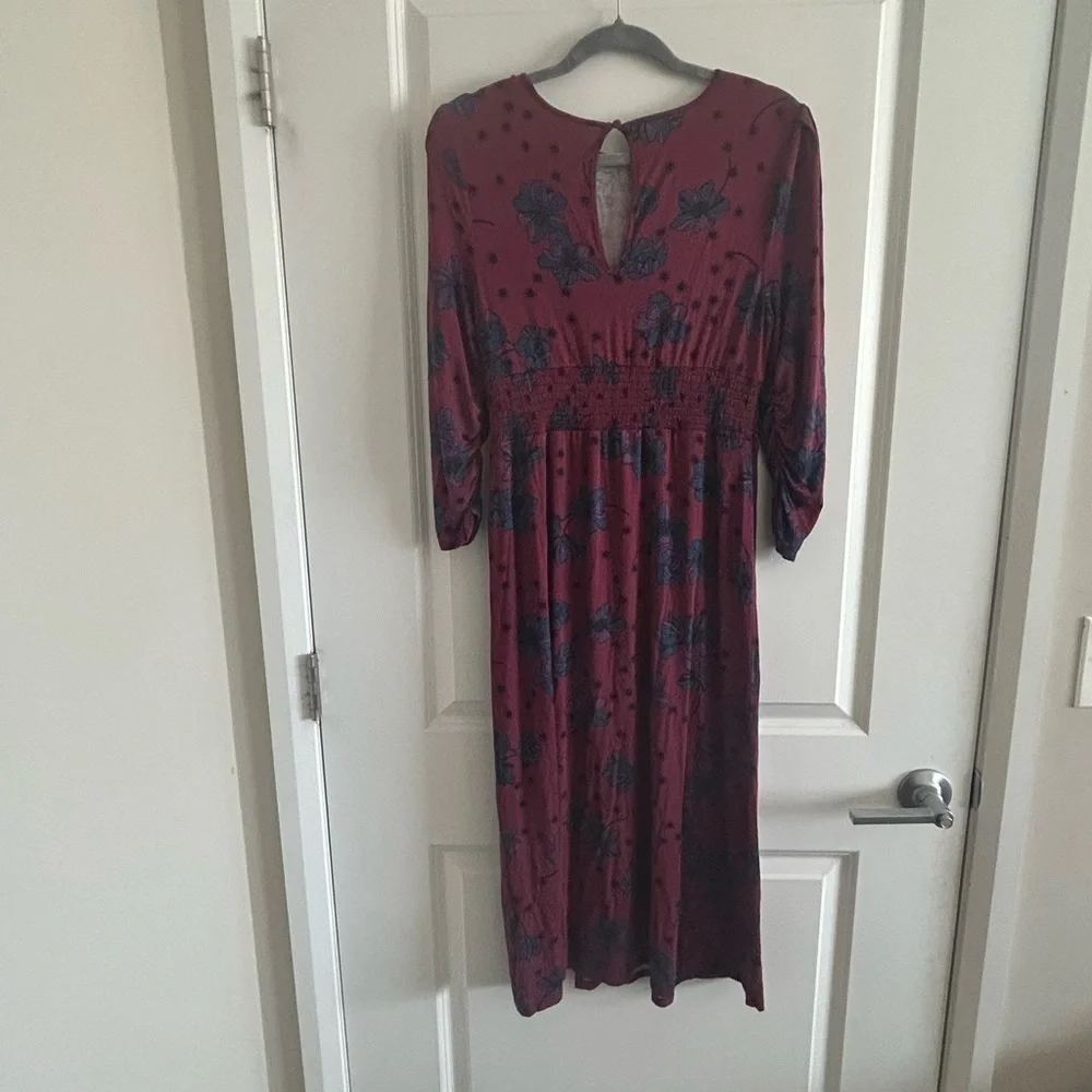 ModCloth Stargazing in The Primroses Midi Stretch Dress Size M